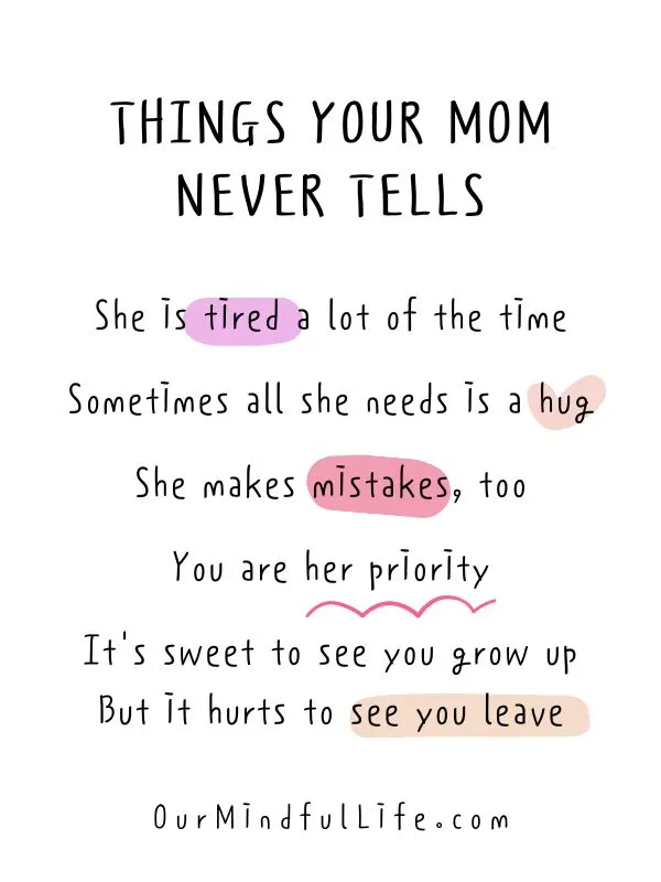 Things your mom never tells