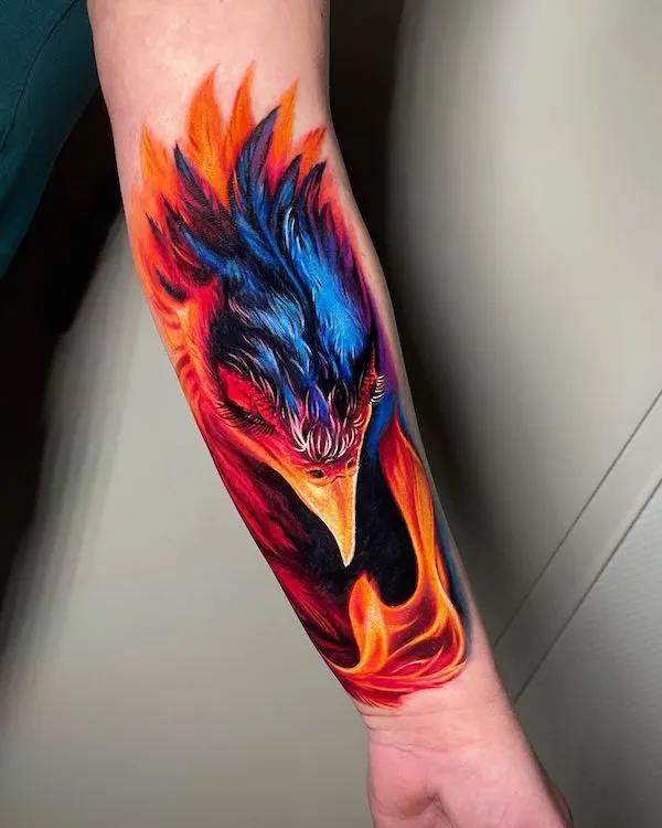 Monochromatic bull dog flame tattoo in beast mode Vector Image