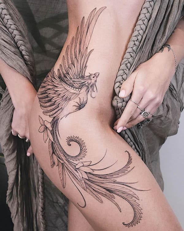 What Does The Phoenix Tattoo Means A Guide To The Mythology  Meaning