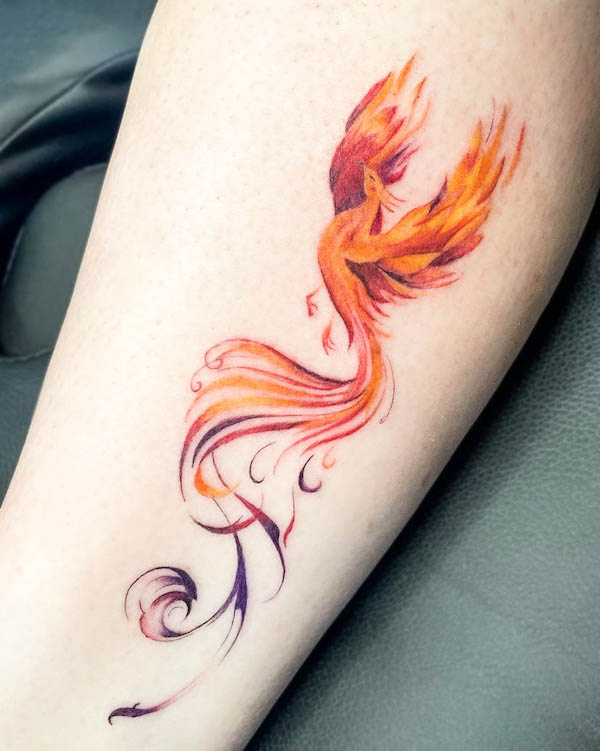 Fire phoenix by @keirareneetattoos