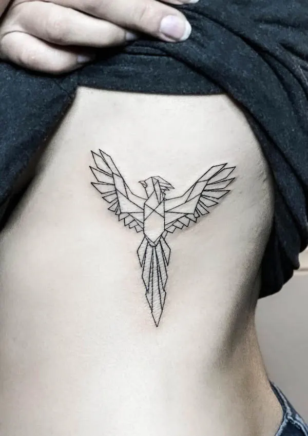 Geometric Phoenix Tattoo Idea  BlackInk