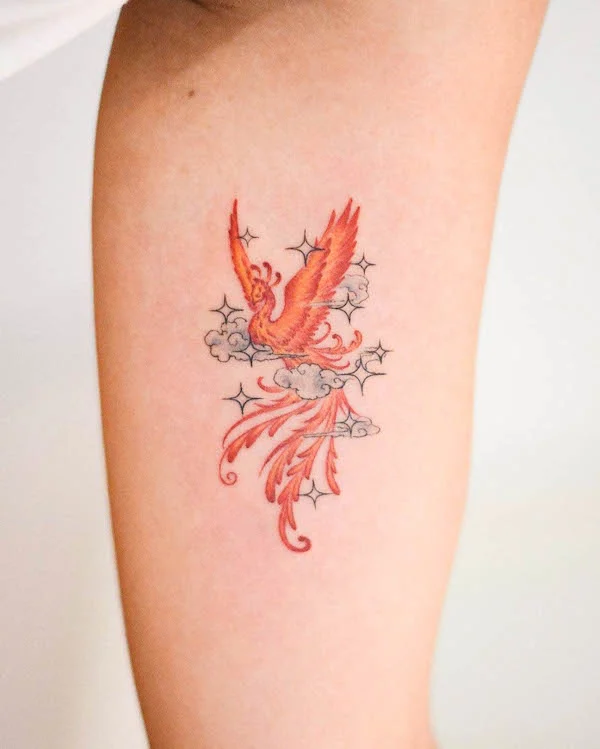 Phoenix on the cloud tattoo by @tattooist_jason