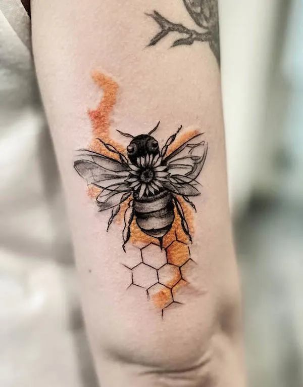 10 Best Bee Tattoo Ideas Top Bee Tattoos  MrInkwells