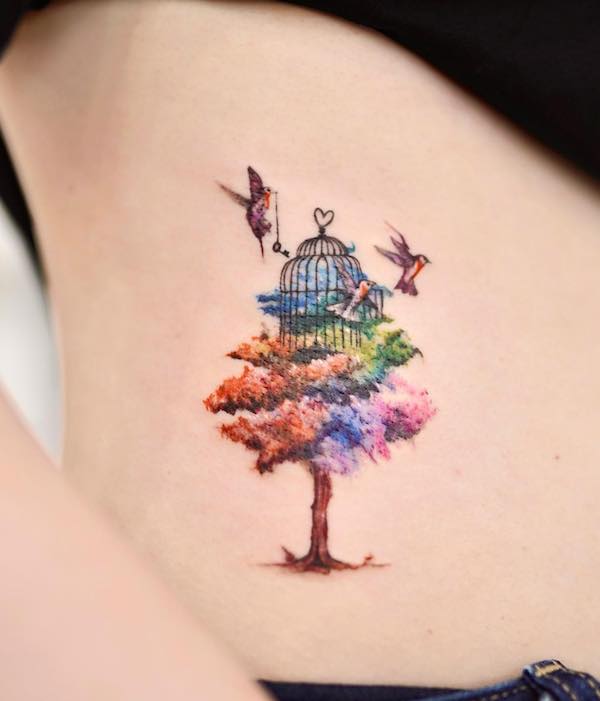 Top 75 tree to birds tattoo latest  thtantai2