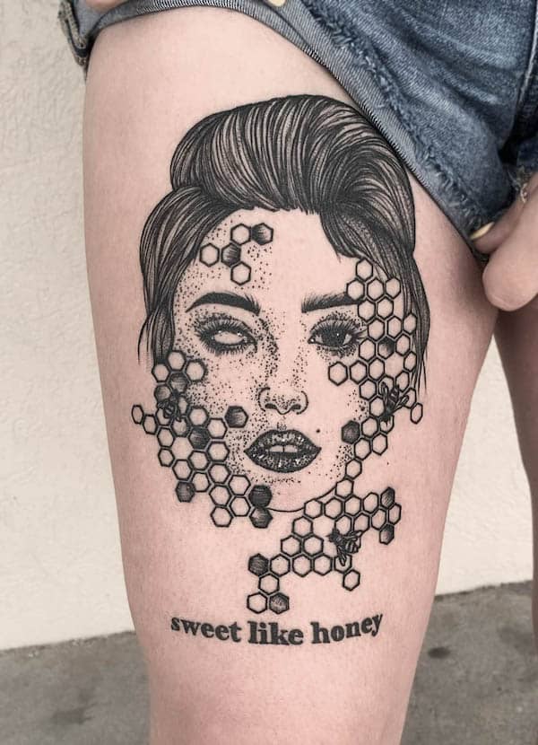 Concept portrait tattoo by @tattoosbybethanylackey