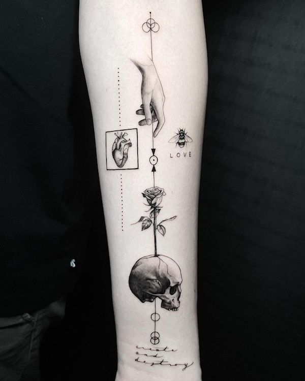 48 Unique Bee Tattoos with Meaning - Our Mindful Life
