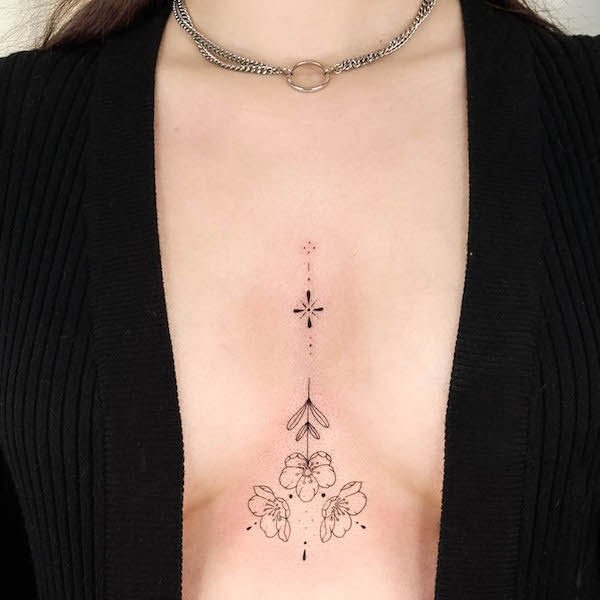 40 Gorgeous Tattoos Between Boobs  Our Mindful Life