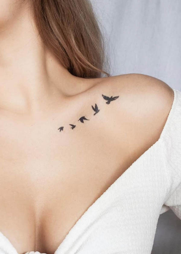 25 Unique Bird Flocks Tattoos to try this Year  Bird tattoos arm Bird  tattoo men Picture tattoos