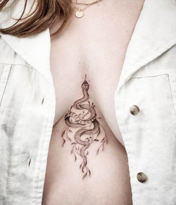 Sternum Tattoo Ideas That Will Make You Want A Tattoo Between Your Breasts