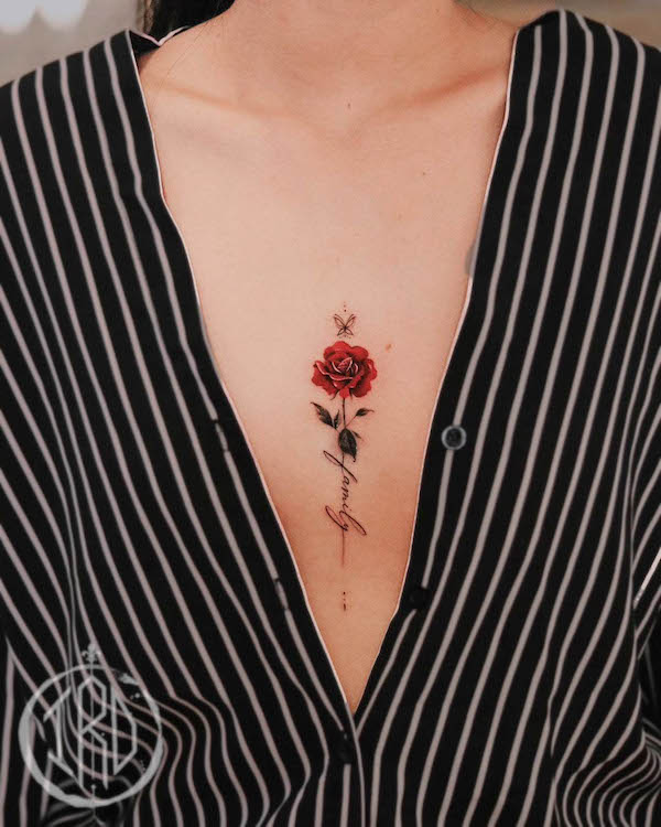 a rose tattoo right next to my heart  Tatuaggi Tatuaggi sexy Idee per  tatuaggi