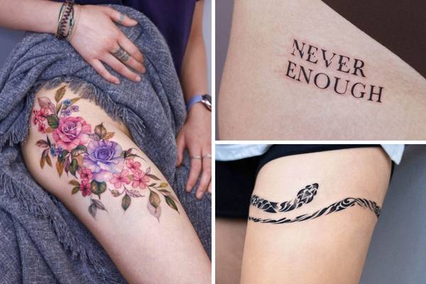 thigh tattoos for women