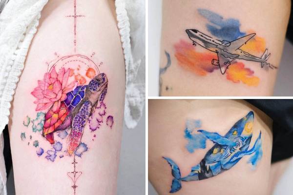 watercolor tattoos