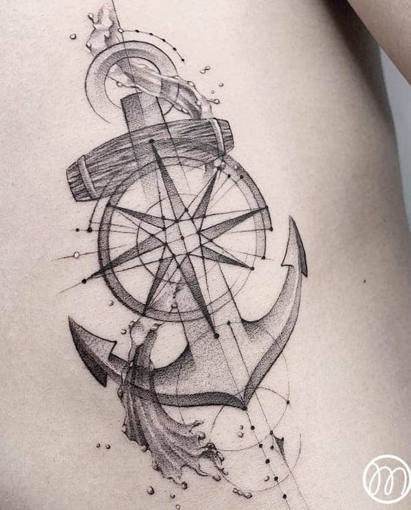 Compass tattoo hires stock photography and images  Alamy