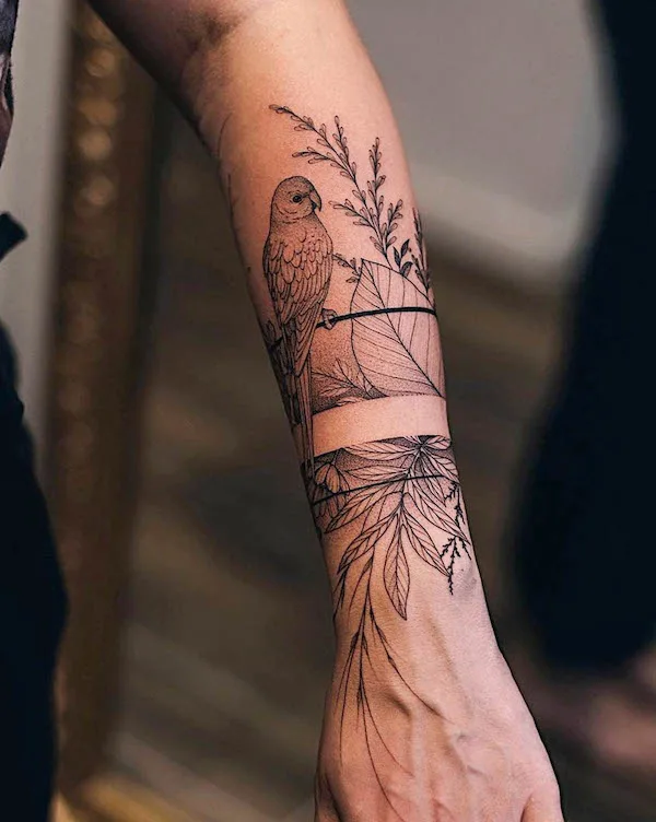 Creative arm band tattoo #tattoos #tattooideas #tattooartist #armband  #armbandtattoo #tattoolovers #hand #round #new #fum #fashion  #fashionstyle... | By Black Shade TattoosFacebook