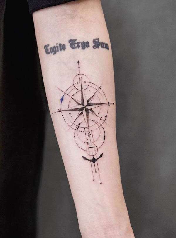 Top 43 Geometric Compass Tattoo Ideas  2021 Inspiration Guide