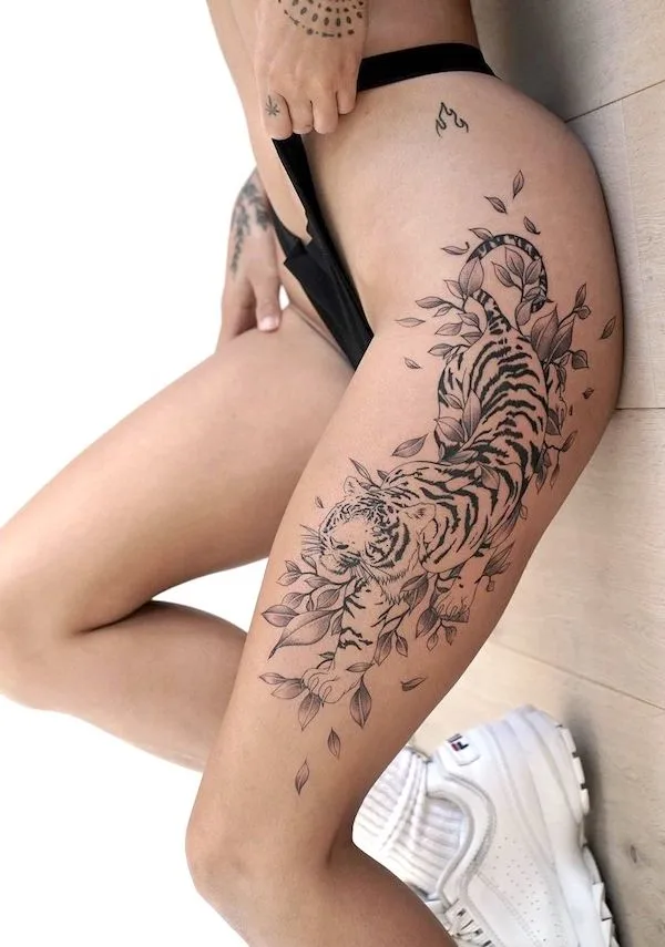 The TOP 30 Small Thigh Tattoos ideas on the internet  Tiny Tattoo Inc