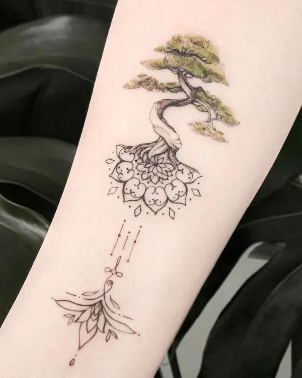 Mandala and tree of life tattoo by @eat_my_pen