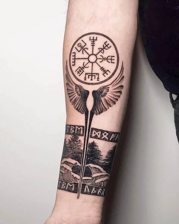 Viking Compass Vegvisir Tattoo  BaviPower BLog