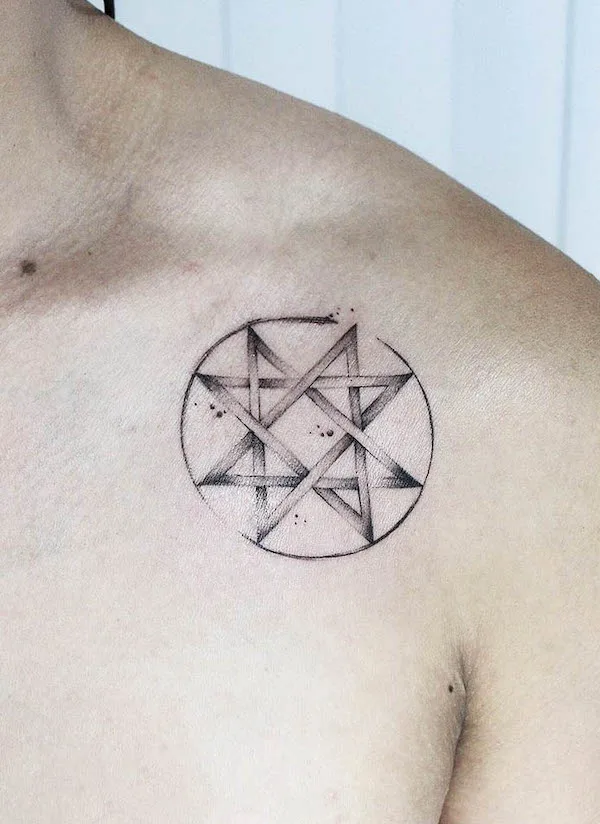 Octagram rebirth tattoo by @annaadia