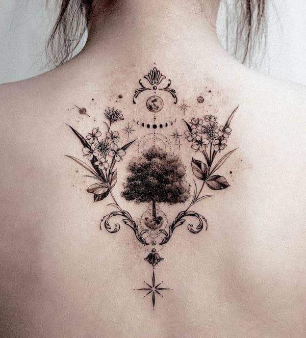 40 Tree Back Tattoo Designs For Men  Wooden Ink Ideas