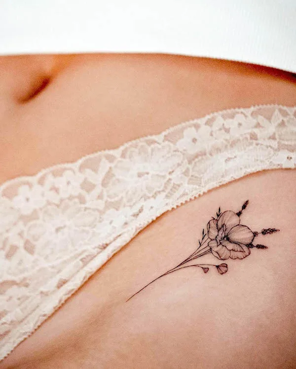 rose hip tattoos for women