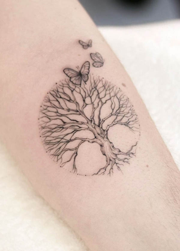 27 Beautiful Tree Tattoos  A Guide to Their Meanings