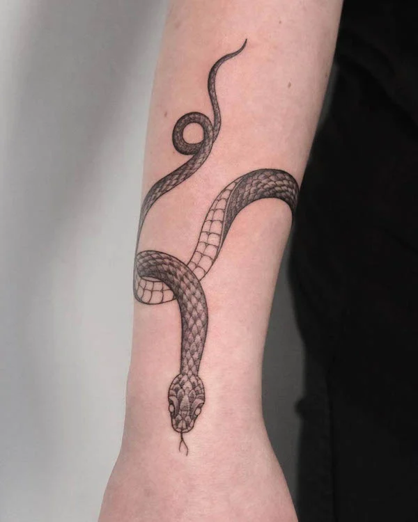 40 Best Snake Arm Tattoo Design Ideas  PetPress  Cuff tattoo Arm cuff  tattoo Wrap around wrist tattoos