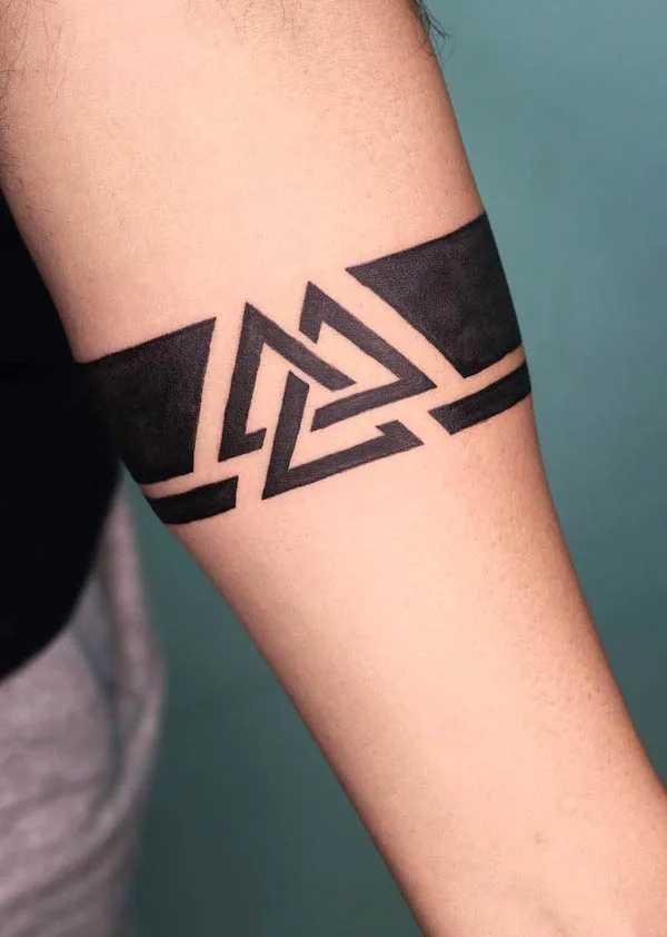 Tribal armband tattoo by @blue_heaven_tattooz