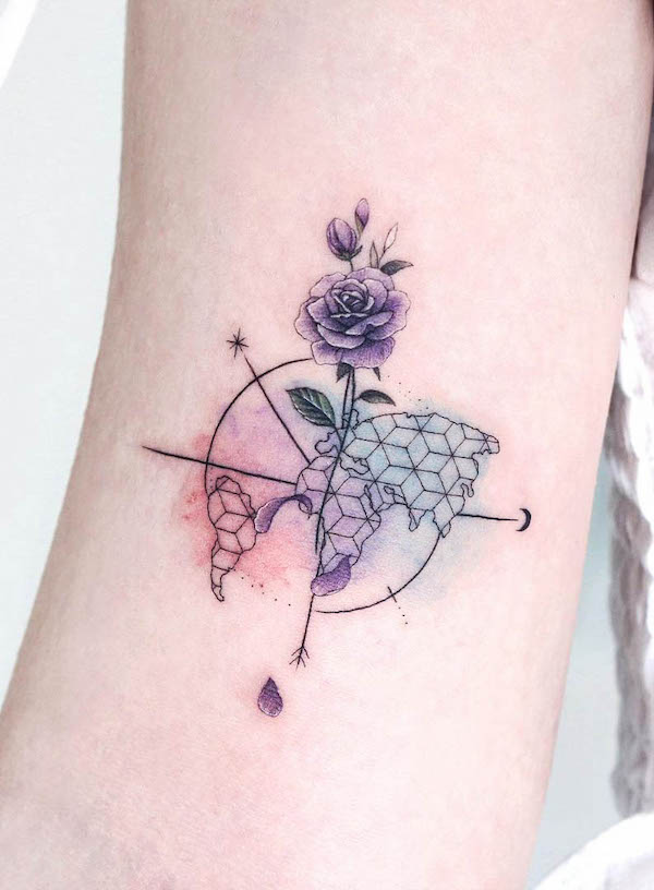 Cute Compass Tattoo Designs For Girls 2023, ATTRACTIVE Compass Tattoos For  Ladies