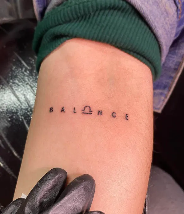Balance tattoo by @thecjmexperience