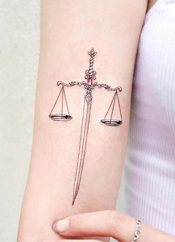 62 Elegant Libra Tattoos with Meaning