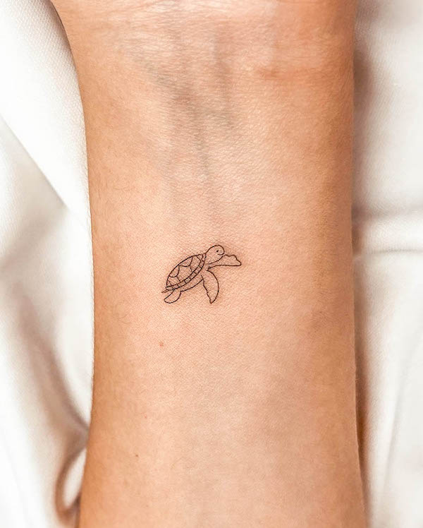 Tiny turtle tattoo designs