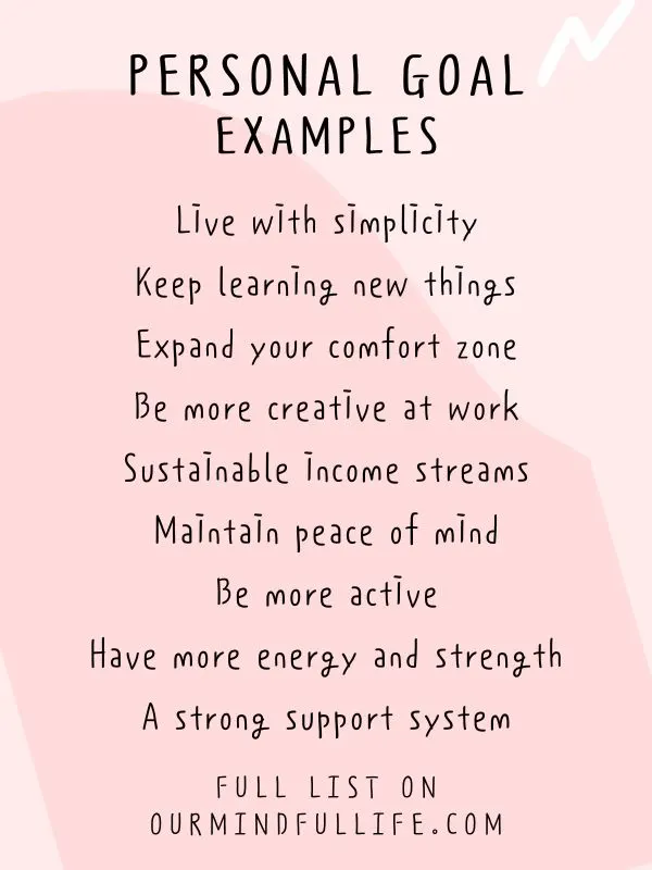 39 personal goal examples to grow and thrive