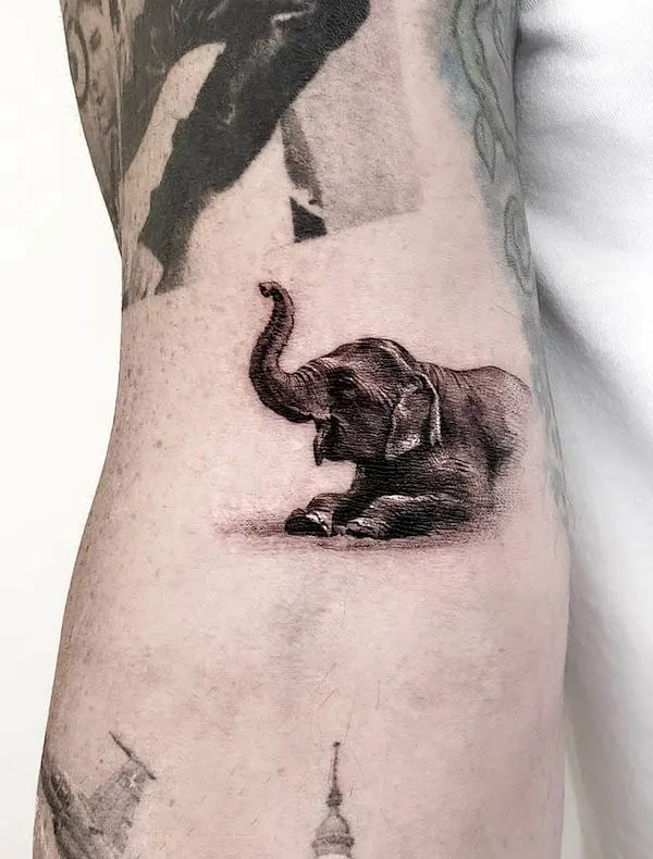 Here some Cute Elephant Line Tattoo art✌🏻.. Book Your appointment to Get  ink Modified Tattoo Designs 👉🏻 9542525045 #elephant #elephants… |  Instagram