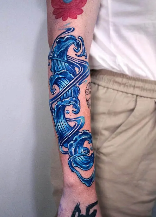 4748 Likes 182 Comments  Abby Drielsma abbytattoo on Instagram  Thanks Jon   Forearm tattoos Waves tattoo Tattoos