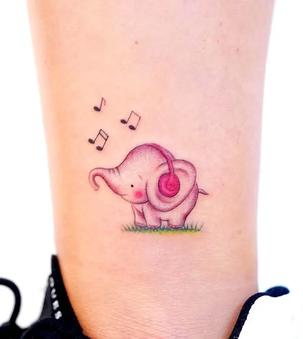 Tattoo uploaded by lolabernier  delirium elephant pink colour  bruxelles  Tattoodo