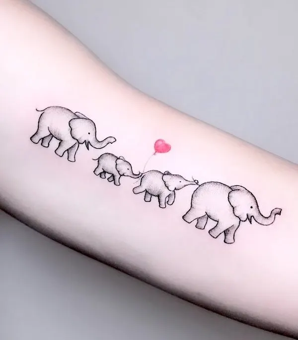 75 Big And Small Elephant Tattoo Ideas  Brighter Craft  Tattoos for  daughters Mother tattoos Elephant tattoos