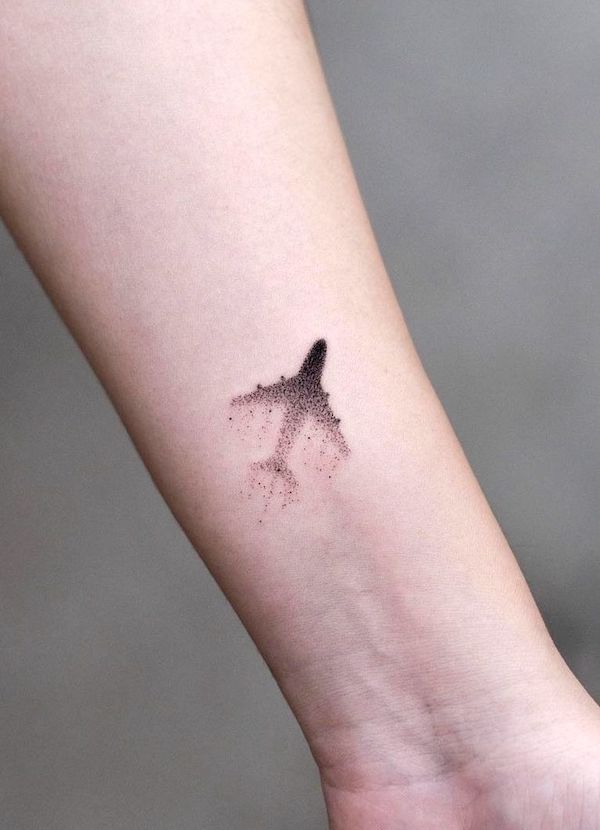 Small Airplane Temporary Tattoo  Set of 3  Little Tattoos