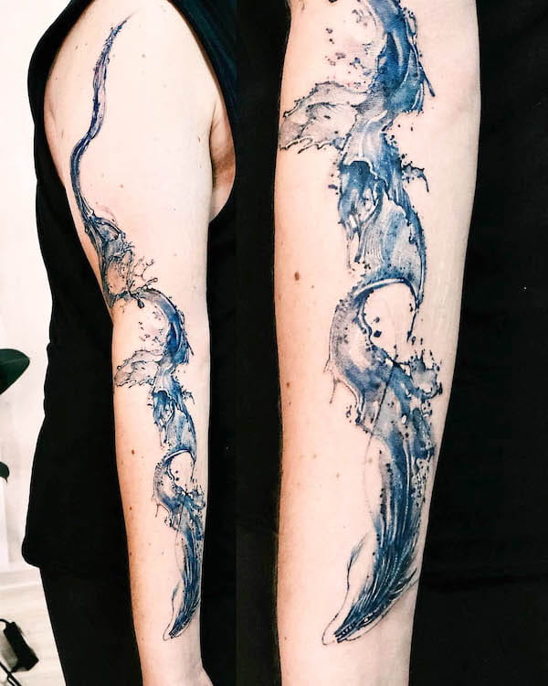 56 Elegant Water Tattoos With Meaning - Our Mindful Life