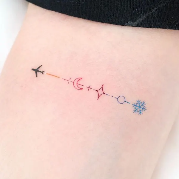 Heartbeat Airplane Temporary Tattoo / Plane Tattoo - Etsy
