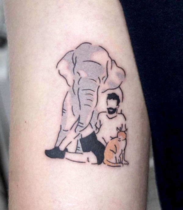 Story telling elephant tattoo by @wanyi_ink
