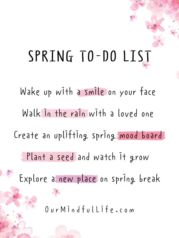 Spring to-do list 