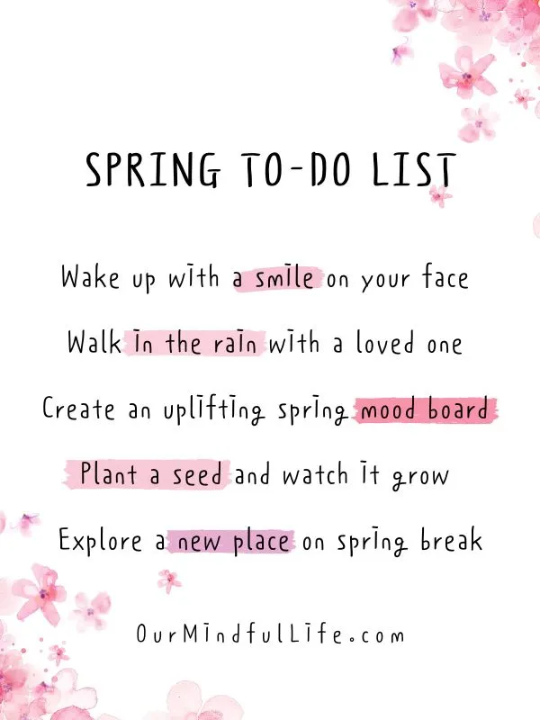 Spring to-do list