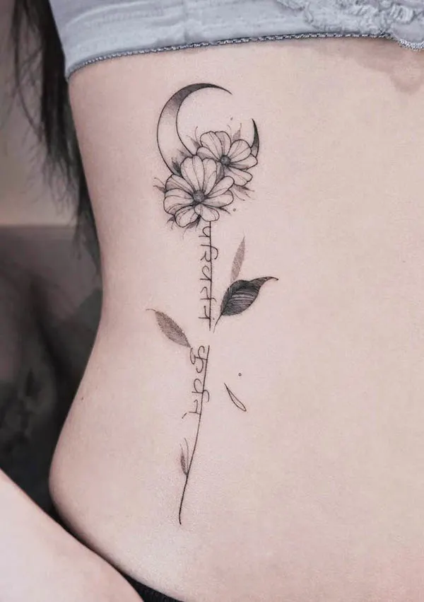 Cosmos October birth flower tattoo by @1996.007