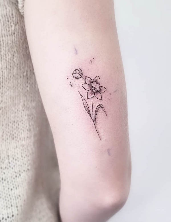 December Birth Flower Tattoo Narcissus  Tattoo Glee