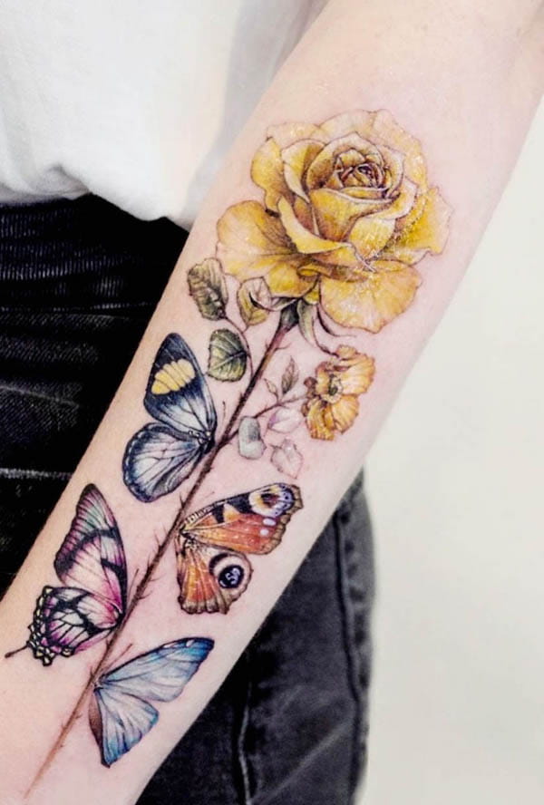 Dails flower tattoo by @tattooist_banul
