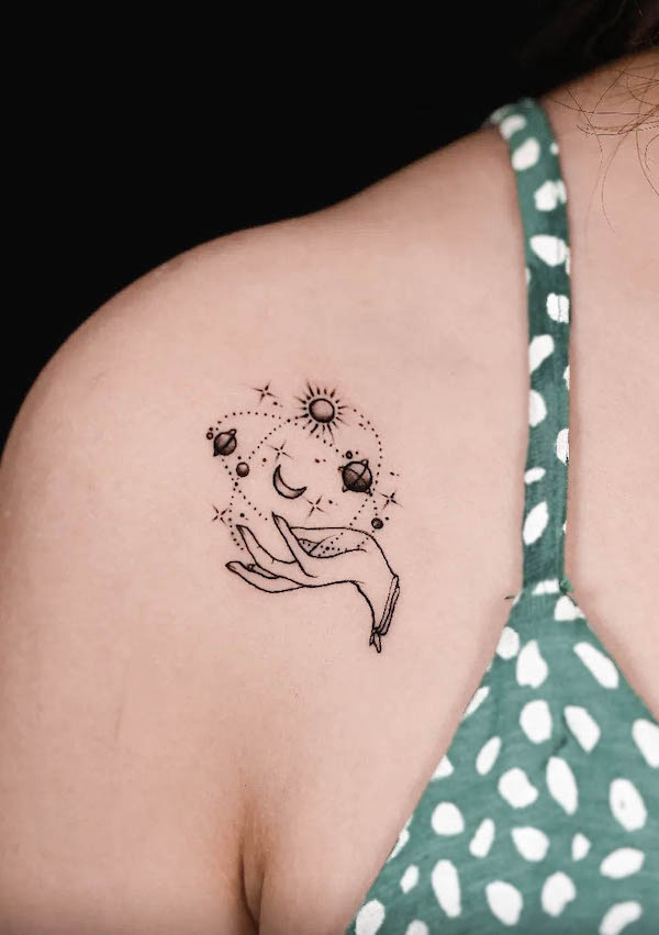 54 Elegant Sun and Moon Tattoos With Meaning - Our Mindful Life