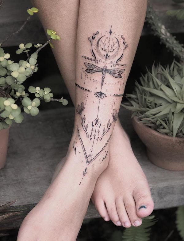 115 Best Ankle Bracelet Tattoo  Designs  Meanings 2019