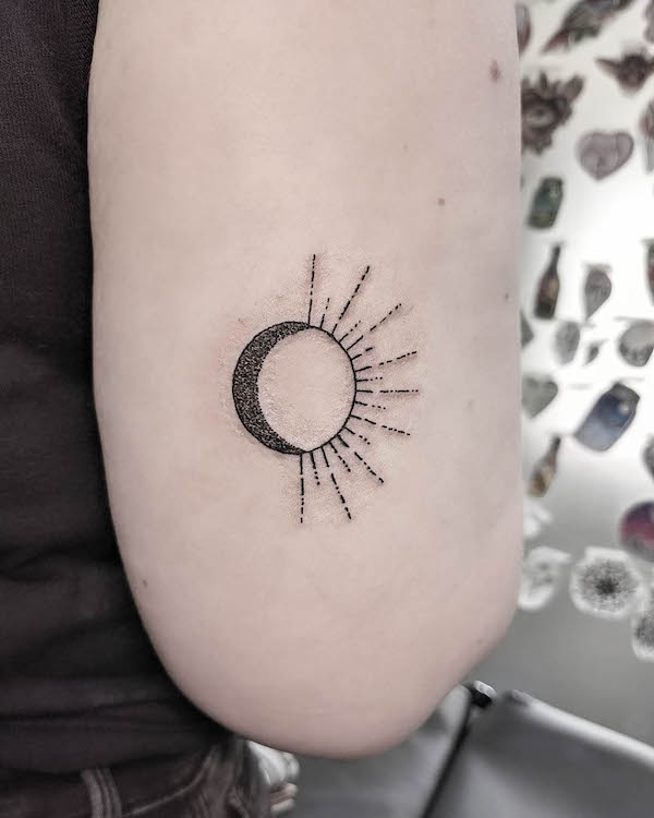 sun moon tattoo spineTikTok Search