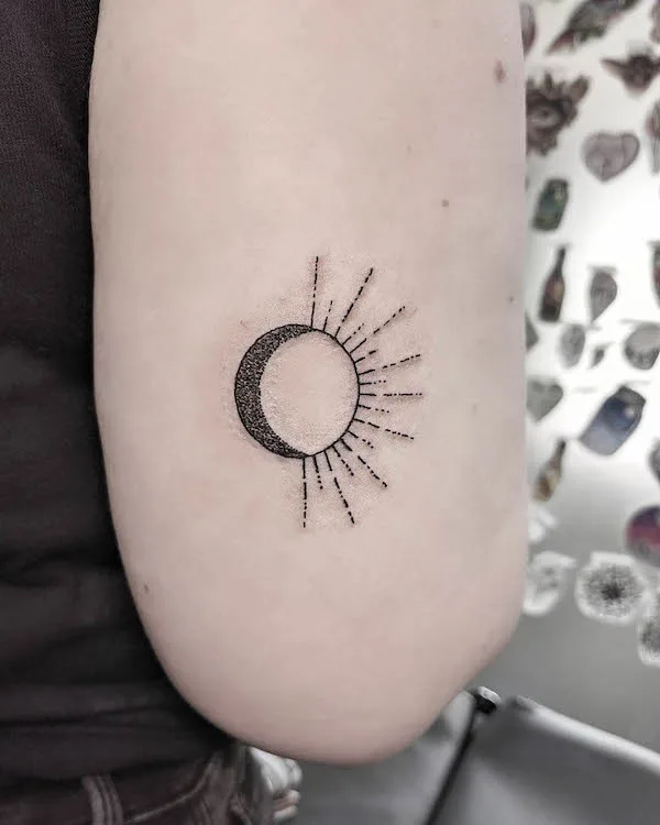 Tribal Sun Temporary Tattoo